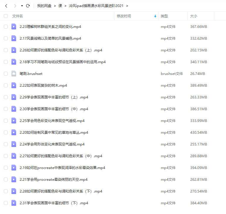 图片[1]-水彩风景ipad插画教程（附带笔刷）【0719】-procreatechahua
