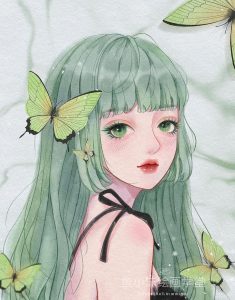 美少女线稿插画教程【0747】-procreatechahua