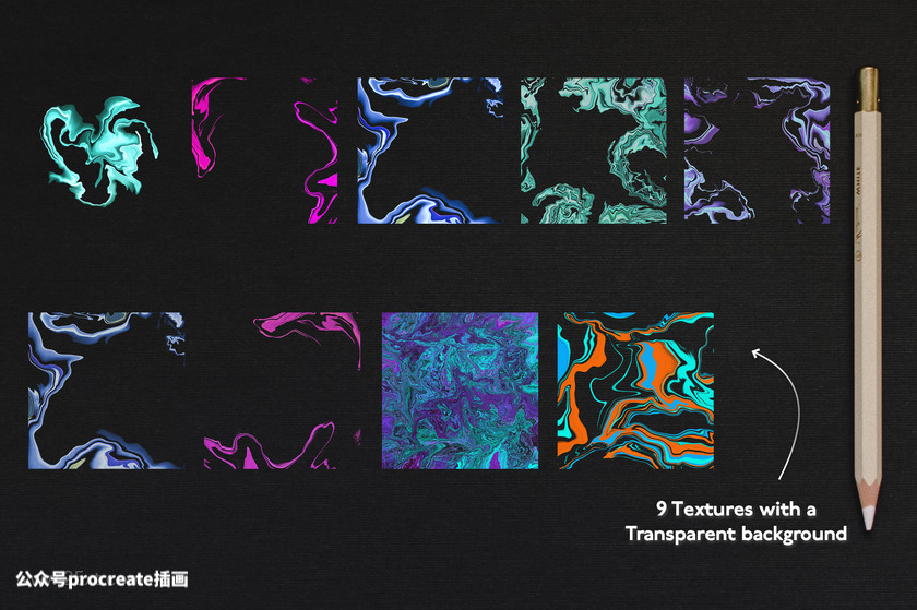 图片[3]-大理石纹理质感的procreate笔刷和背景图片素材【0230】-procreatechahua