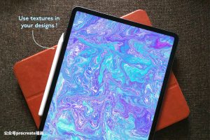 大理石纹理质感的procreate笔刷和背景图片素材【0230】-procreatechahua