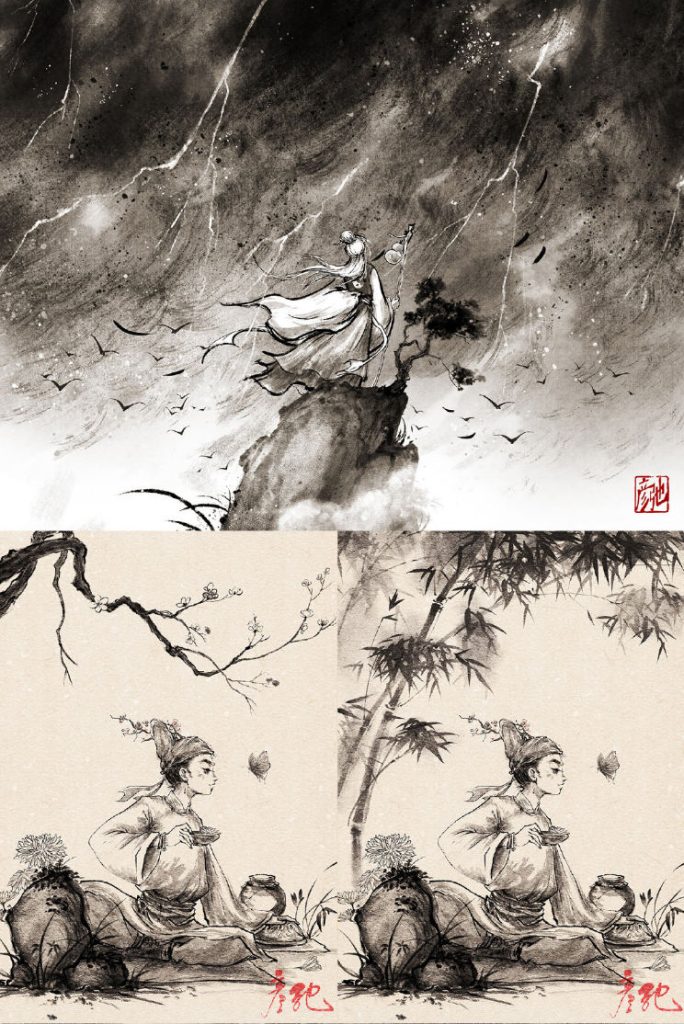 图片[3]-水墨质感插画PS教程【0705】-procreatechahua