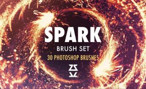 30个独特的火花特效Photoshop笔刷【0405】-procreatechahua