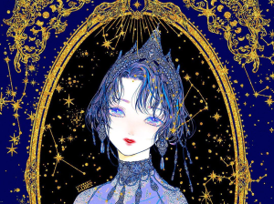 华美的异域风金箔插画素材【0656】-procreatechahua