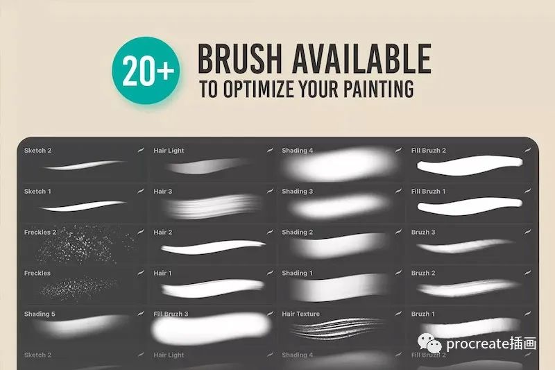 图片[2]-procreate厚涂人像头发笔刷【0133】-procreatechahua