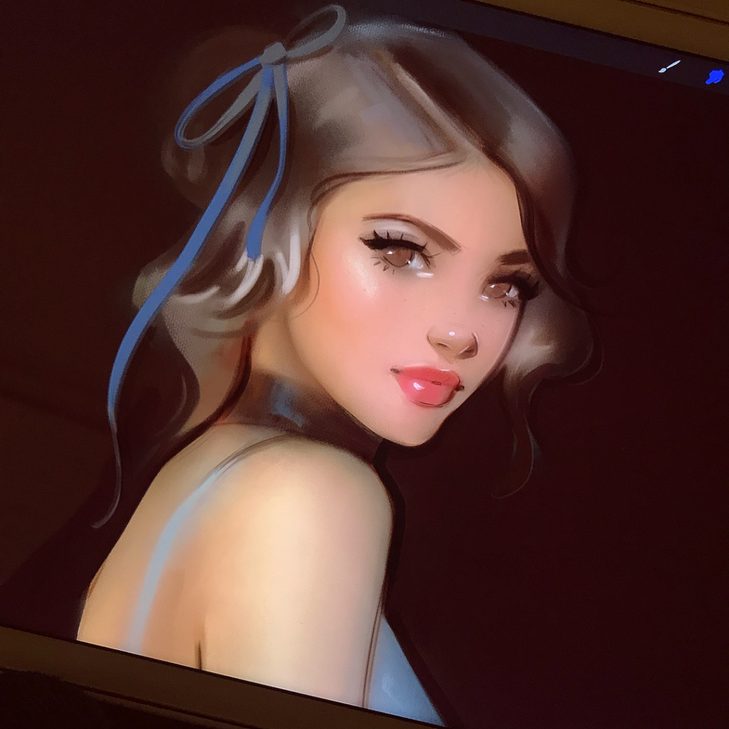 图片[2]-女性头像ipad插画教程【0756】-procreatechahua