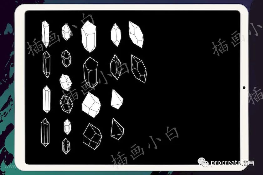 图片[2]-70款手帐风格月亮星星水晶procreate笔刷【0154】-procreatechahua