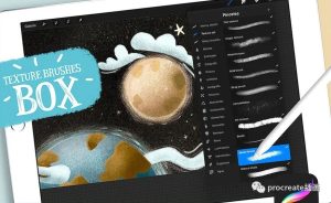 一套涂抹颗粒噪点肌理效果的Procreate笔刷【0157】-procreatechahua