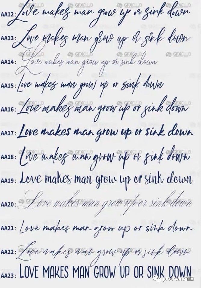 图片[1]-8套212款精选procreate专用中英文字体【0169】-procreatechahua