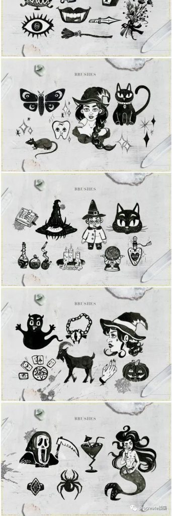 图片[2]-75款魔法女巫ps笔刷【0171】-procreatechahua