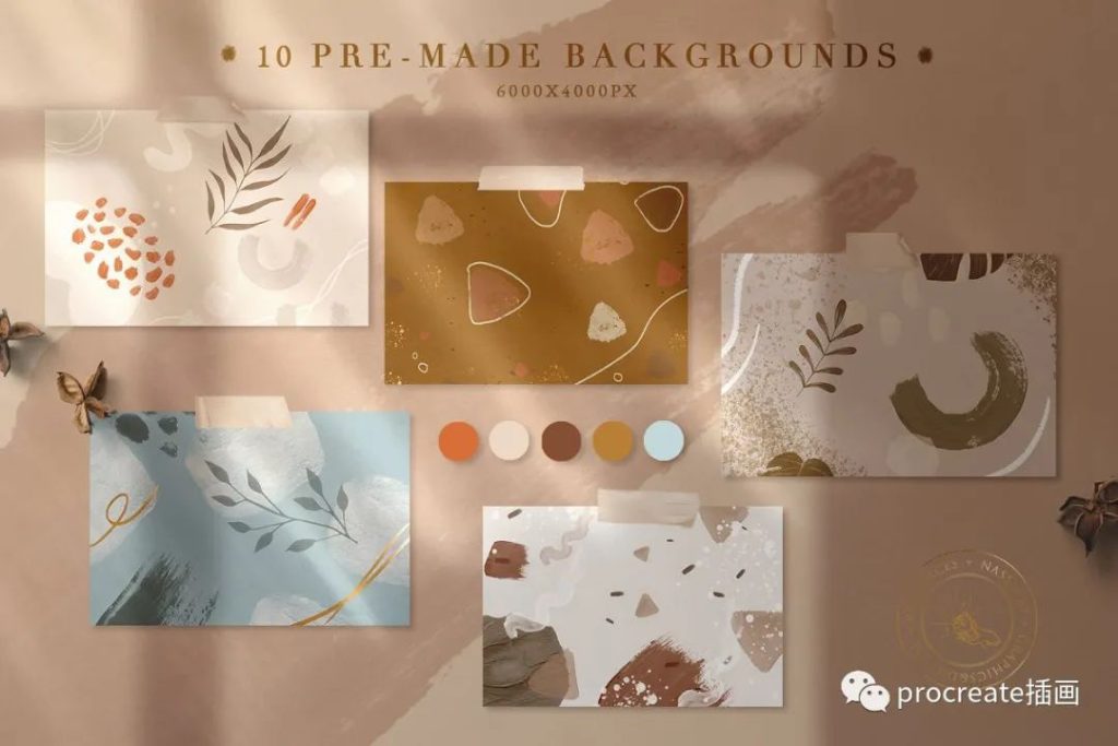 图片[2]-90种现代和抽象的procreate&ps笔刷【0177】-procreatechahua