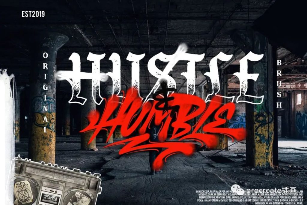 图片[2]-procreate专用的街头涂鸦风格ipad笔刷套装【0191】-procreatechahua