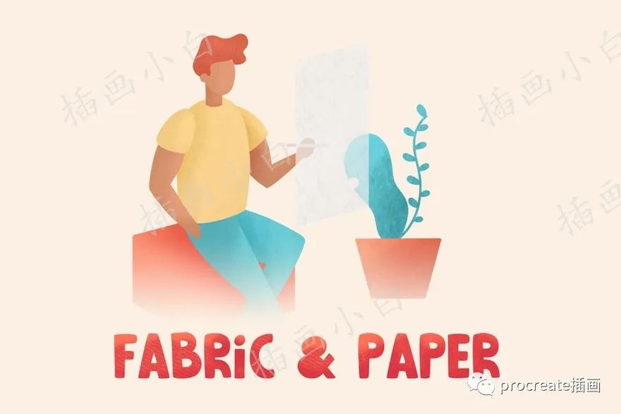 图片[2]-纸张纹理&面料纹理procreate笔刷【0193】-procreatechahua