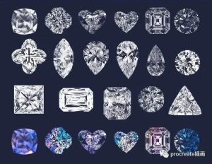 珠宝设计师专用的珠宝首饰procreate笔刷【0195】-procreatechahua