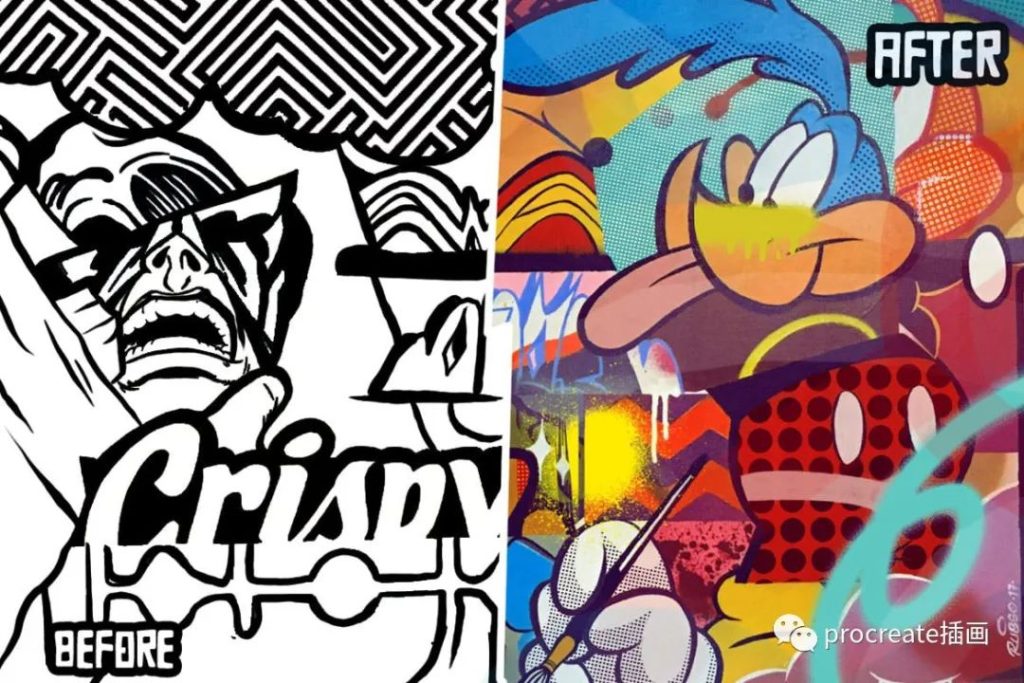图片[2]-40款时尚街头涂鸦风格的procreate笔刷集合【0223】-procreatechahua