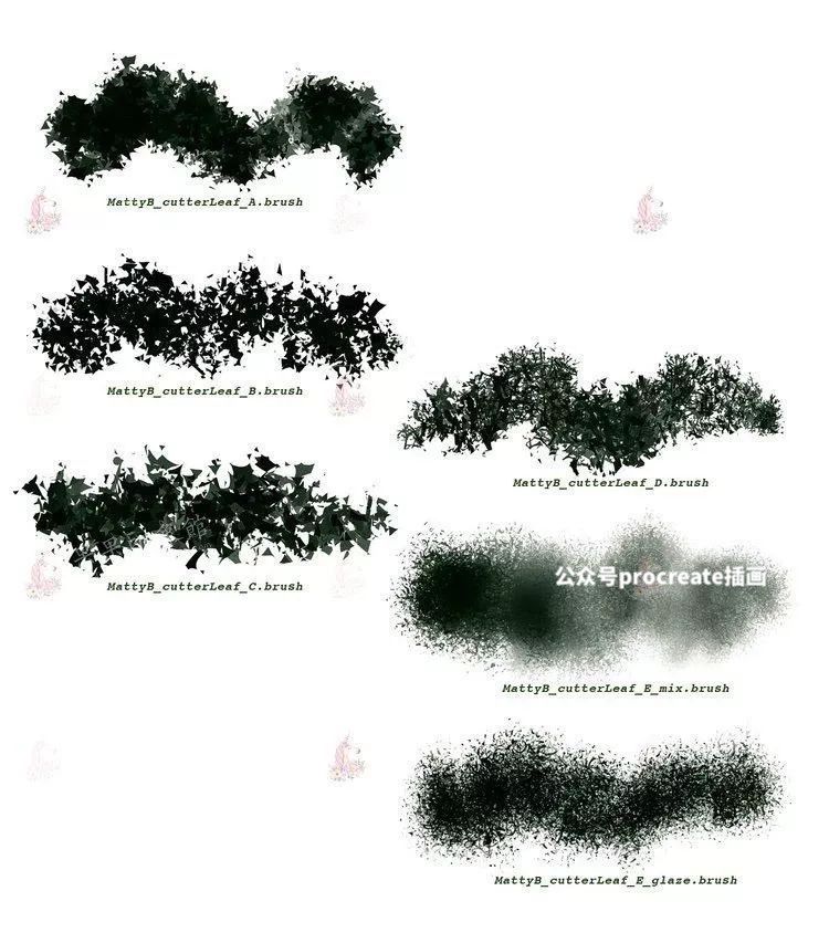 图片[3]-91款自然植被植物草坪树木园林procreate笔刷【001】-procreatechahua