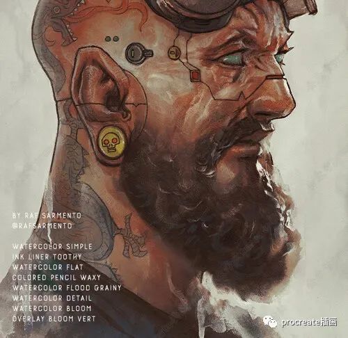 图片[3]-MaxPack大神最新75款procreate水彩笔刷【0254】-procreatechahua