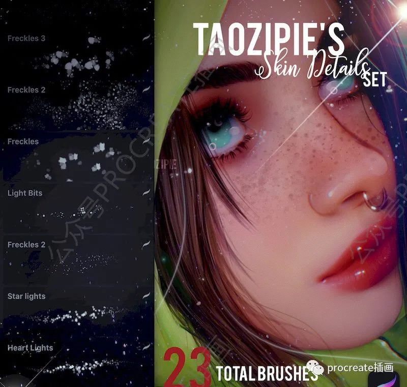 图片[6]-【procreate人像厚涂笔刷套装17组+25组色卡+插画作品集【0276】-procreatechahua