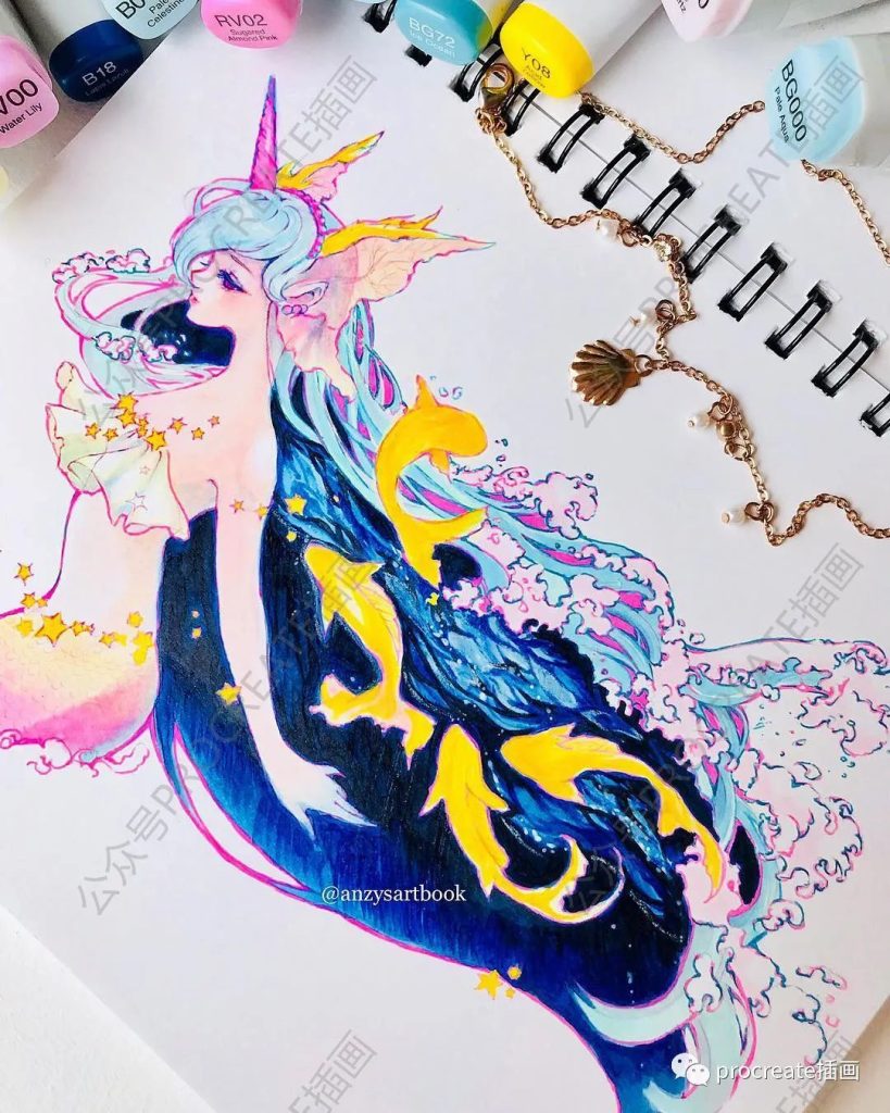 图片[2]-马克笔插画临摹素材190+张+马克笔质感ps笔刷【0307】-procreatechahua