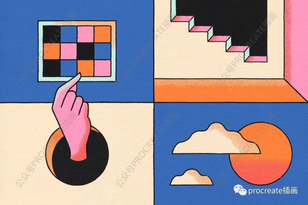 图片[2]-复古波普艺术风格的ai点阵笔刷【0308】-procreatechahua