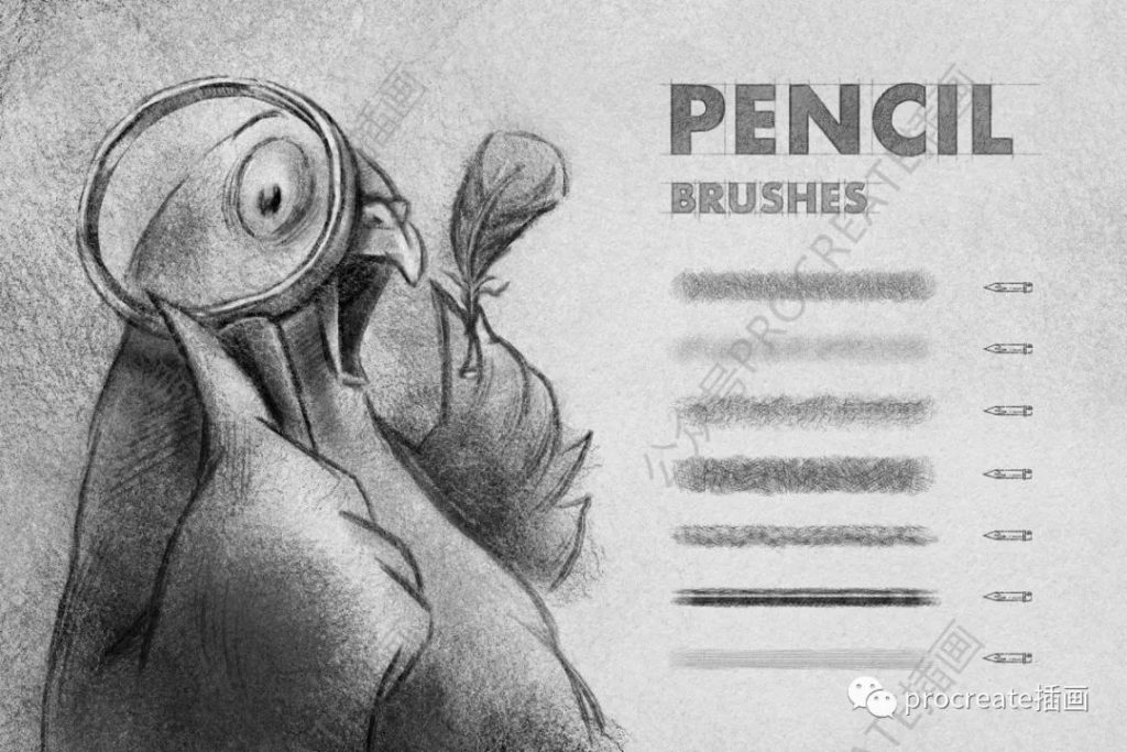 图片[2]-61款铅笔素描绘画Procreate笔刷【0310】-procreatechahua