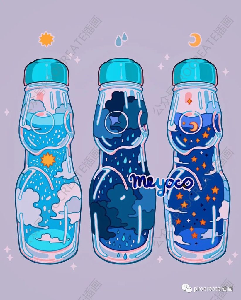 图片[2]-日本画师meyoco作品集65张+30个时尚清新动感的photoshop笔刷【0319】-procreatechahua