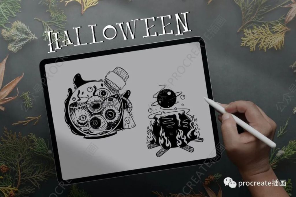 图片[2]-万圣节插画印章procreate笔刷【0323】-procreatechahua