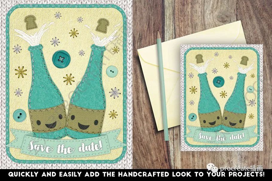 图片[2]-手工缝制效果的AI笔刷【0324】-procreatechahua