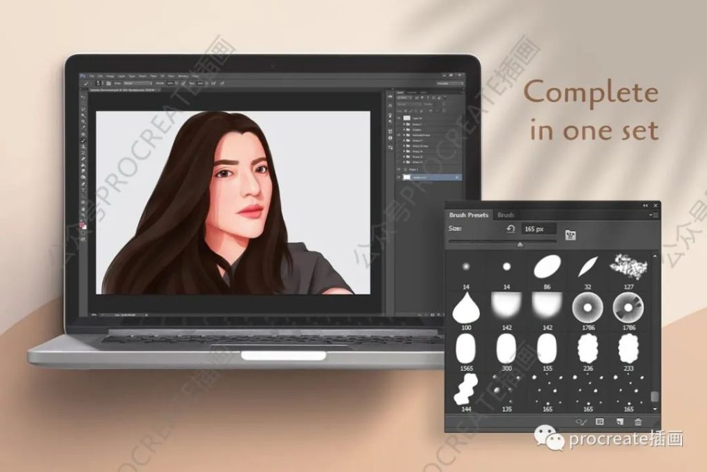 图片[2]-20款数字人像插画的Photoshop笔刷【0336】-procreatechahua