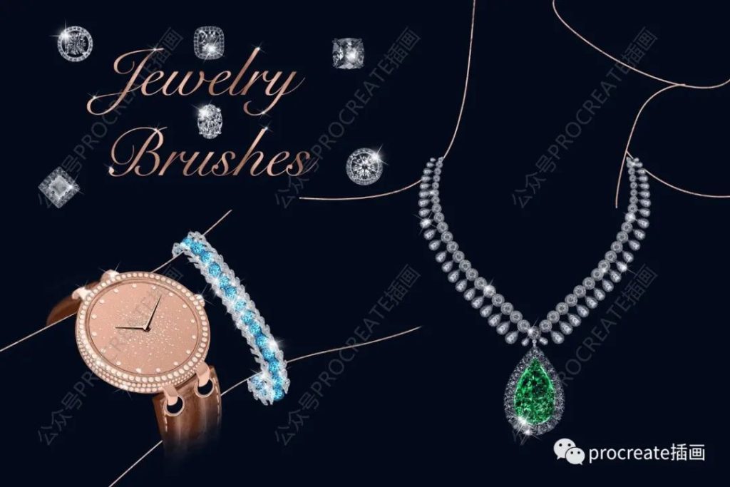 图片[2]-一套闪亮的宝石动态画笔笔刷【0338】-procreatechahua