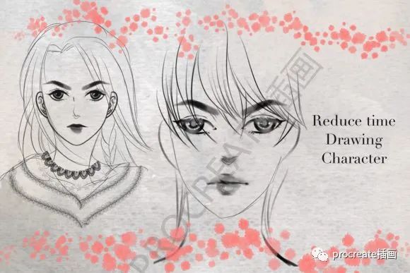 图片[4]-日式漫画风格的精致手绘肖像procreate笔刷【0394】-procreatechahua