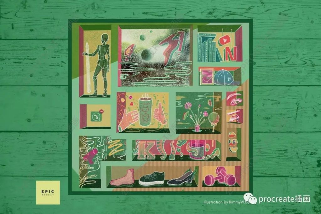 图片[2]-复古水彩Procreate插画笔刷【0412】-procreatechahua