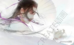 水墨唯美人物插画教程【0418】-procreatechahua