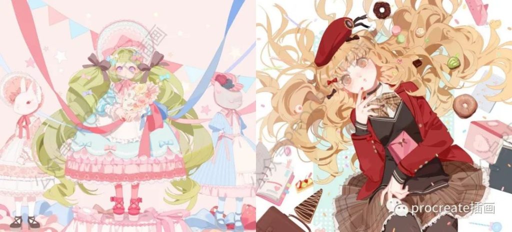 图片[2]-麻手上下插画集线稿146p+线稿164p+涂鸦本50p【0438】-procreatechahua