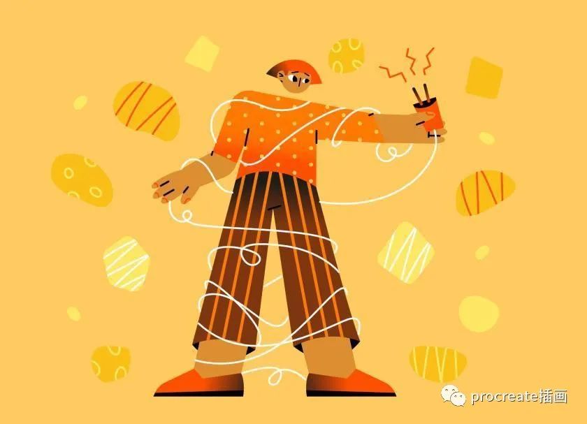 图片[2]-彩色的现代涂鸦卡通人物角色矢量插画素材【0501】-procreatechahua