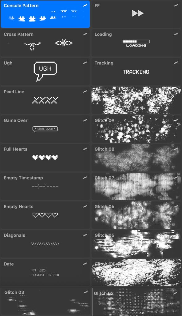 图片[2]-赛博朋克风的动感毛刺故障信号procreate笔刷【0043】-procreatechahua