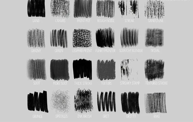图片[2]-24个插画创作常用的Procreate纹理笔刷【0549】-procreatechahua