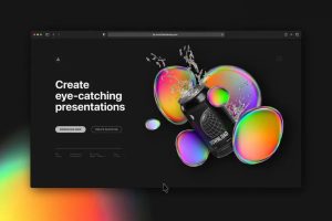 活力有机形态的液态彩虹色气泡水珠图形元素【0554】-procreatechahua