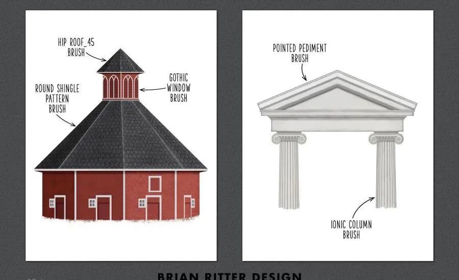 图片[2]-150个建筑设计绘画的线条图案Procreate笔刷【0575】-procreatechahua