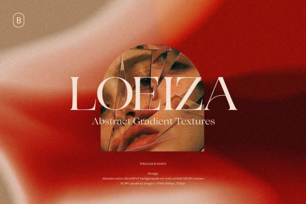 图片[2]-酸性光晕噪点纹理复古渐变色背景图片素材【0593】-procreatechahua