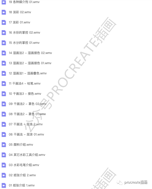 图片[2]-水彩手绘教程入门+进阶教程（基础21课时+进阶32课时）【0337】-procreatechahua