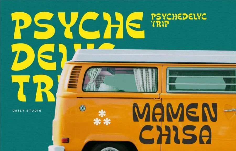 图片[2]-漂亮独特的迷幻风格的英文无衬线字体【0614】-procreatechahua