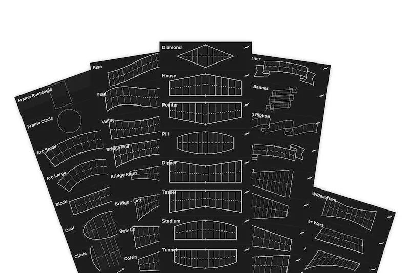 图片[2]-50款手写艺术字体排版的辅助网格Procreate笔刷【0049】-procreatechahua