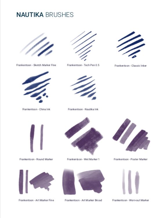 图片[4]-21款手绘插画马克笔水彩墨水笔procreate笔刷【004】-procreatechahua