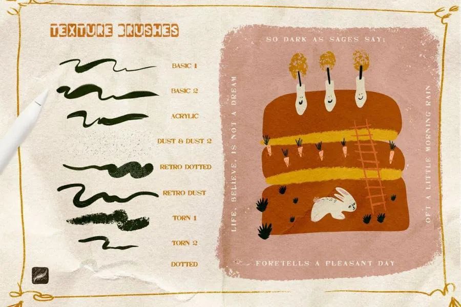 图片[2]-100+款魔幻图案和复古纹理的procreate笔刷【0676】-procreatechahua
