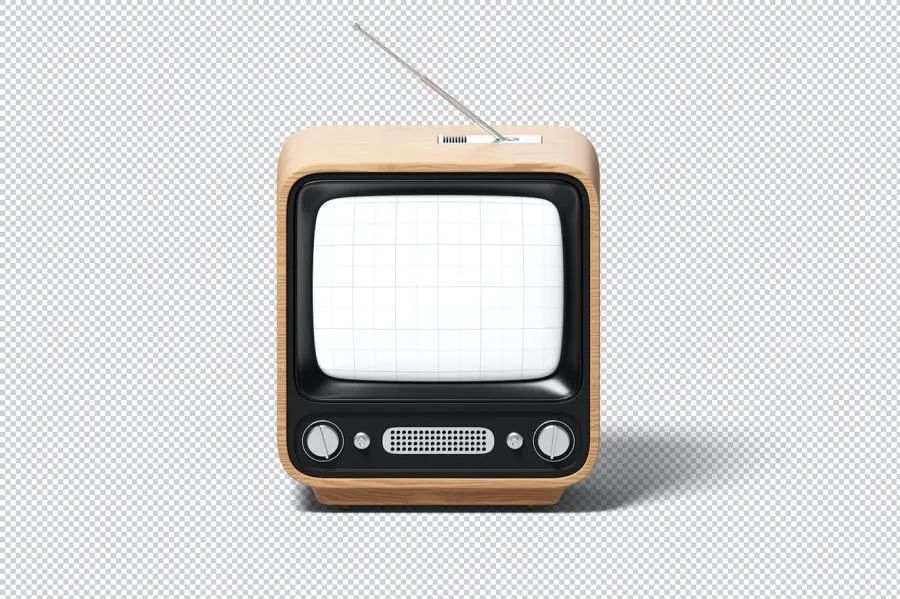 图片[2]-复古的老式CRT电视机psd样机素材【0712】-procreatechahua