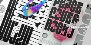 2款时尚真实的粗线条压缩竖长效果的英文无衬线字体【0776】-procreatechahua