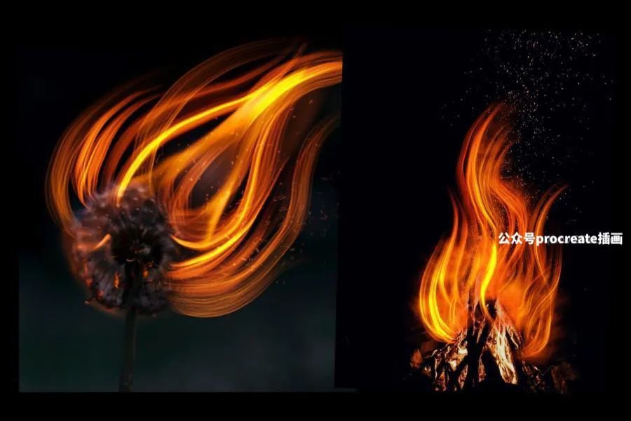 图片[2]-火焰燃烧效果的Procreate笔刷【0806】-procreatechahua