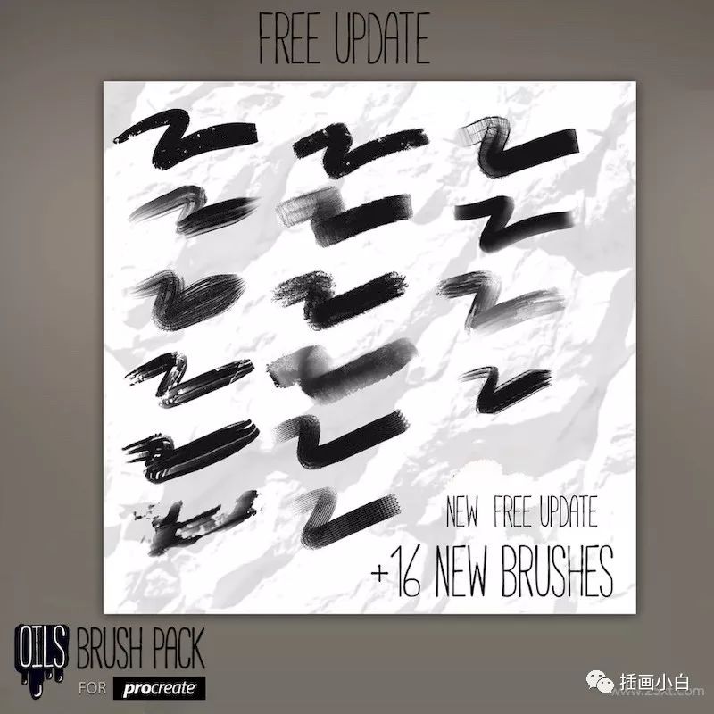 图片[2]-38款复古油画厚涂Procreate笔刷+7张油画画布纸效果背景图片【0074】-procreatechahua