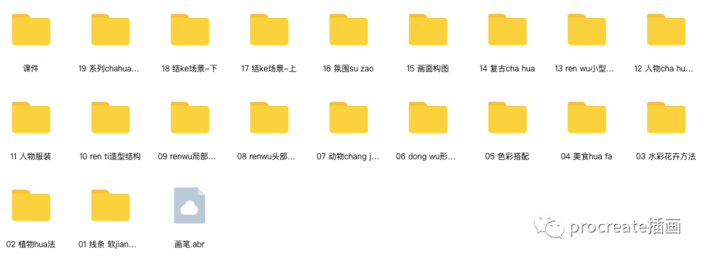 图片[4]-扁平肌理风格插画教程+素材+ps笔刷【0505】-procreatechahua