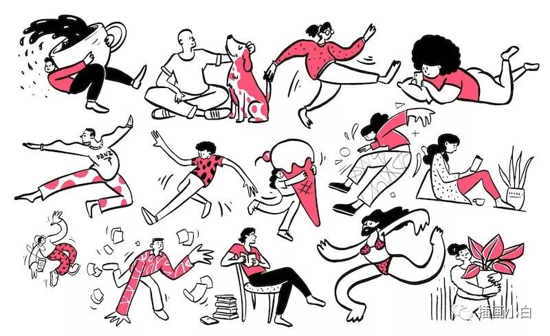 图片[2]-夸张造型的涂鸦手绘人物矢量插画素材分享【0091】-procreatechahua